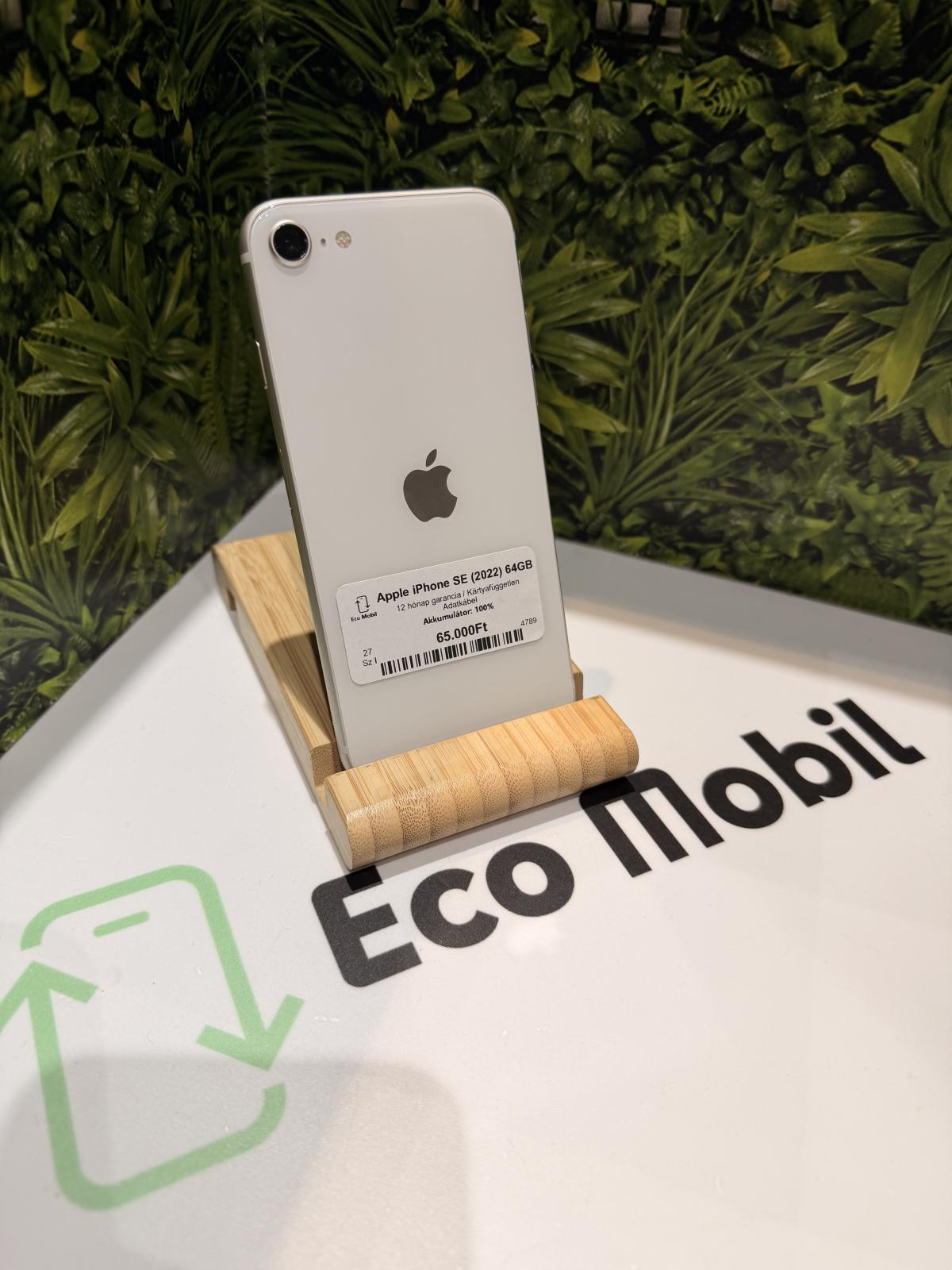 Apple iPhone SE (2022) Kártyafüggetlen 64 GB, 12 hó garancia