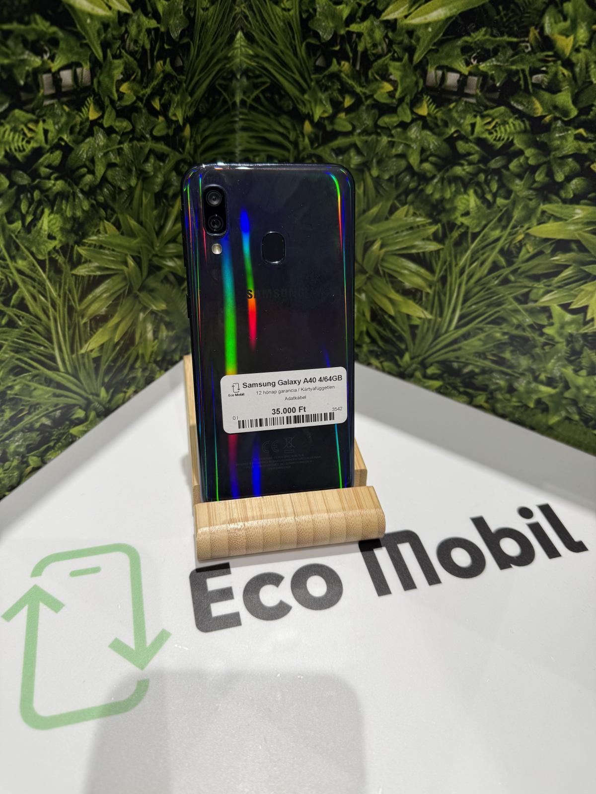 Samsung Galaxy A40 Dual Sim 64 GB, 12 hó garancia