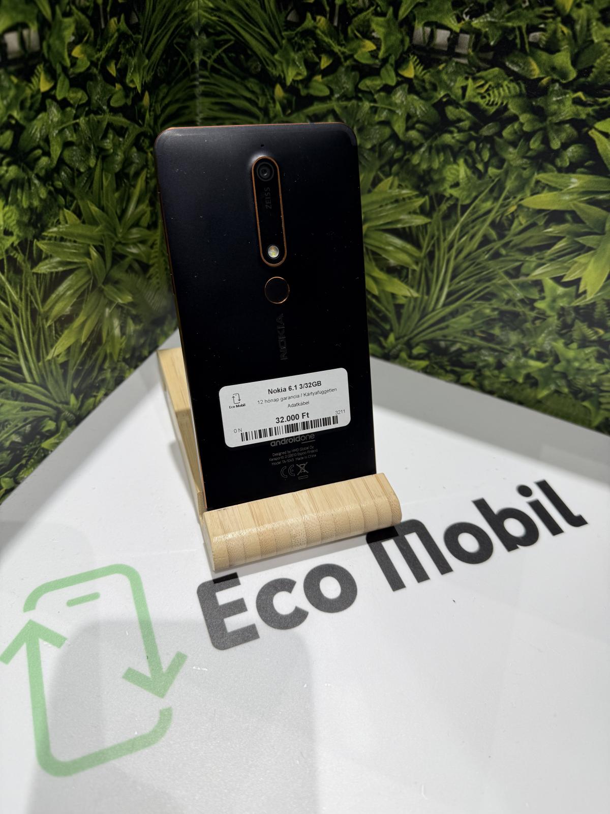 Nokia 6.1 Kártyafüggetlen 32 GB, 12 hó garancia