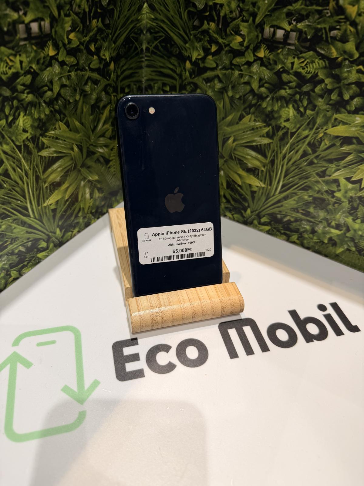 Apple iPhone SE (2022) Kártyafüggetlen 64 GB, 12 hó garancia