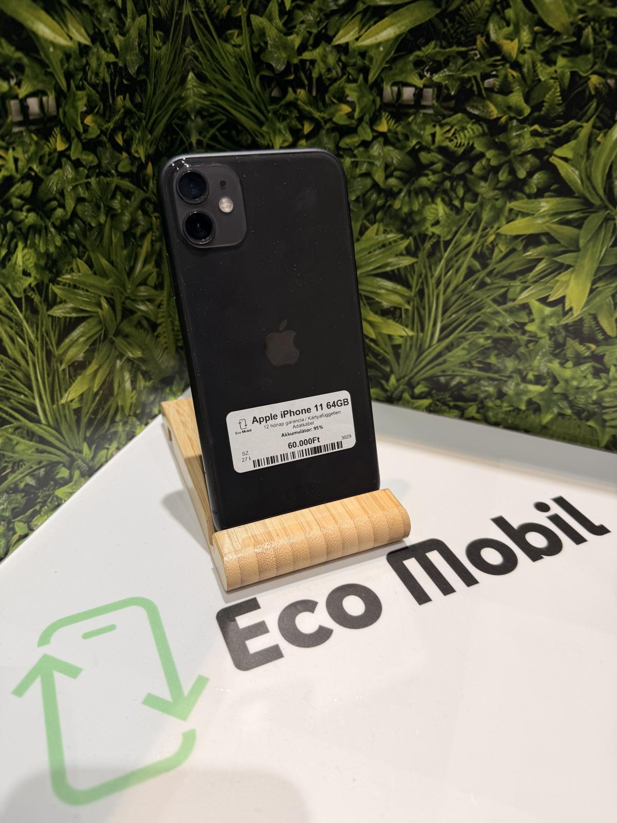 Apple iPhone 11 Kártyafüggetlen 64 GB, 12 hó garancia