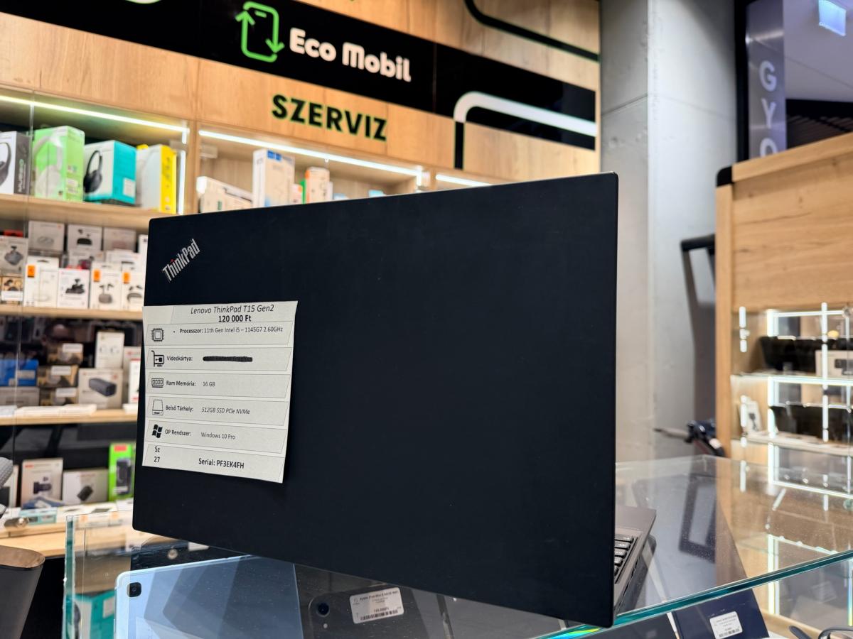 ThinkPad T15 Gen2 Wi-Fi 512 GB, 12 hó garancia