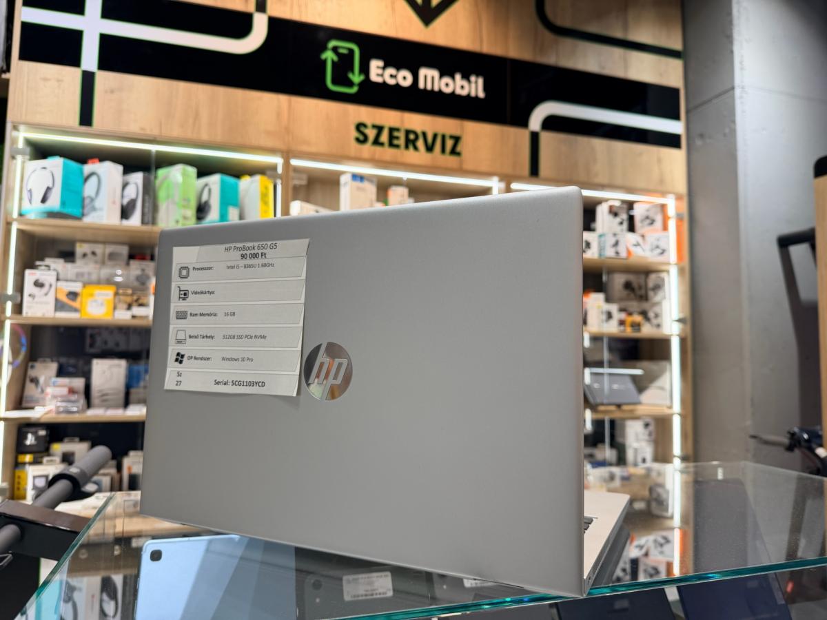 ProBook 650 G5 Wi-Fi 512 GB, 12 hó garancia