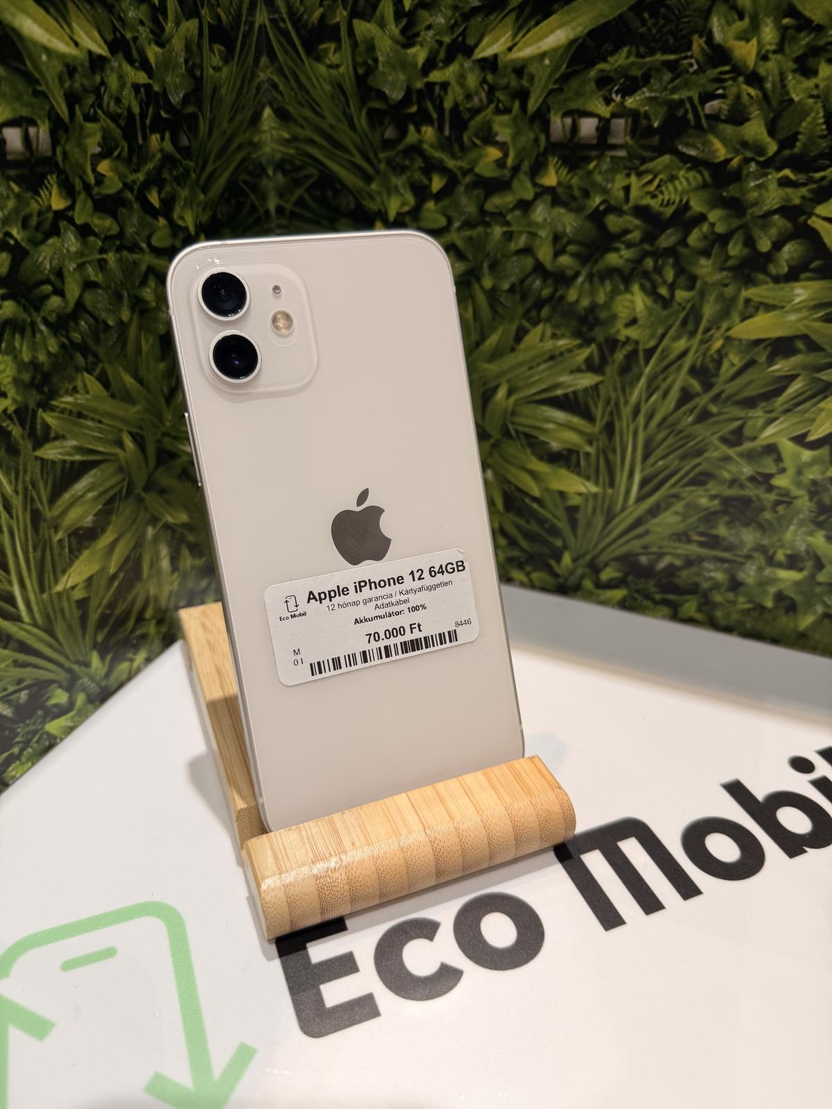 Apple iPhone 12 Kártyafüggetlen 64 GB, 12 hó garancia
