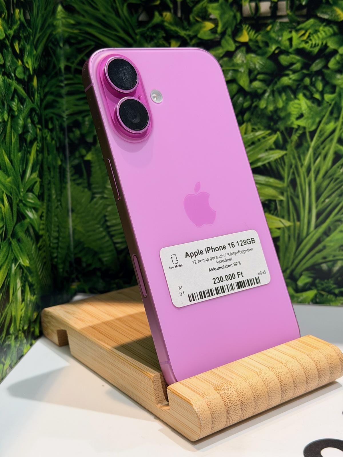 Apple iPhone 16 Kártyafüggetlen 128 GB, 12 hó garancia
