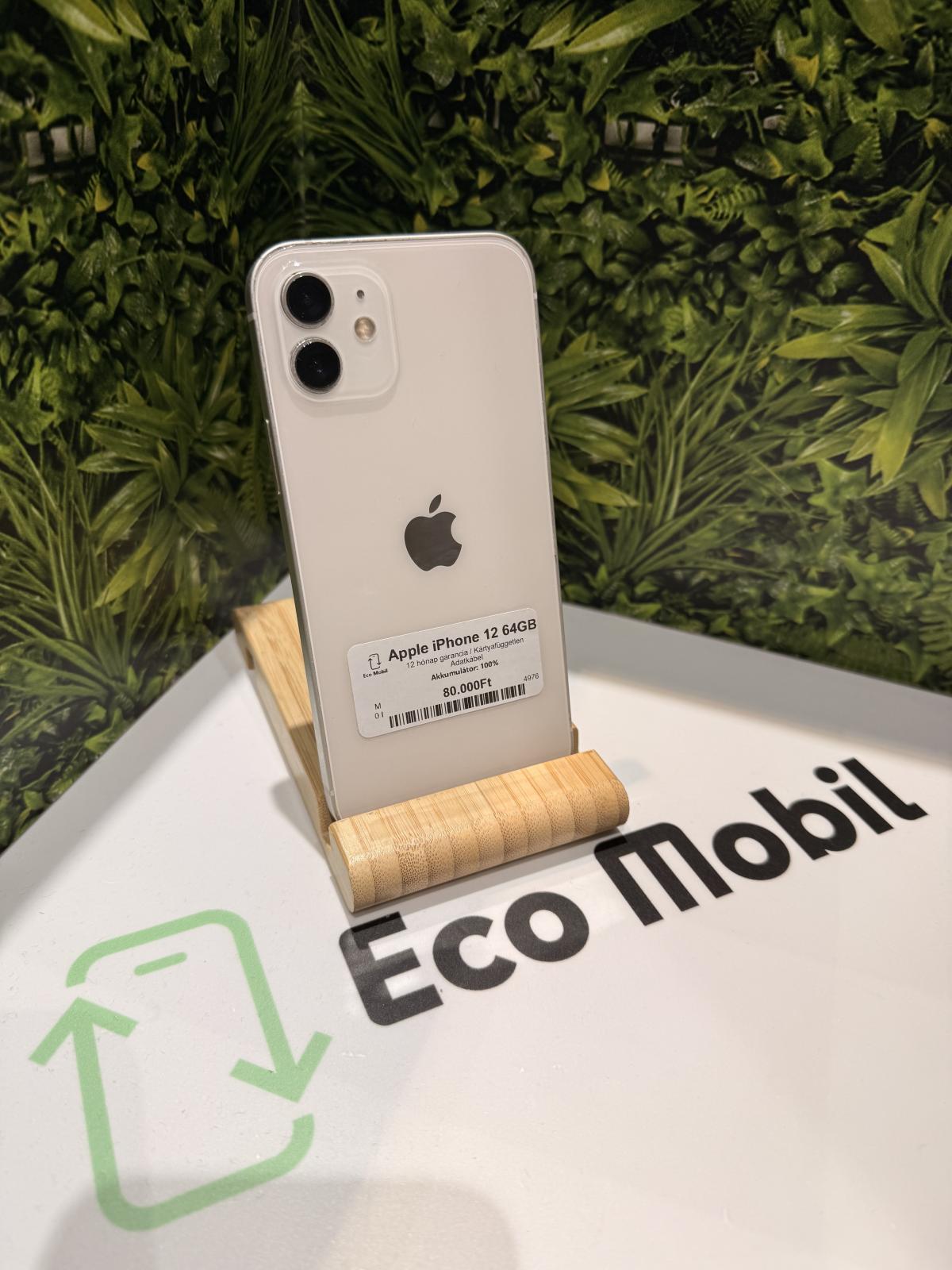 Apple iPhone 12 Kártyafüggetlen 64 GB, 12 hó garancia