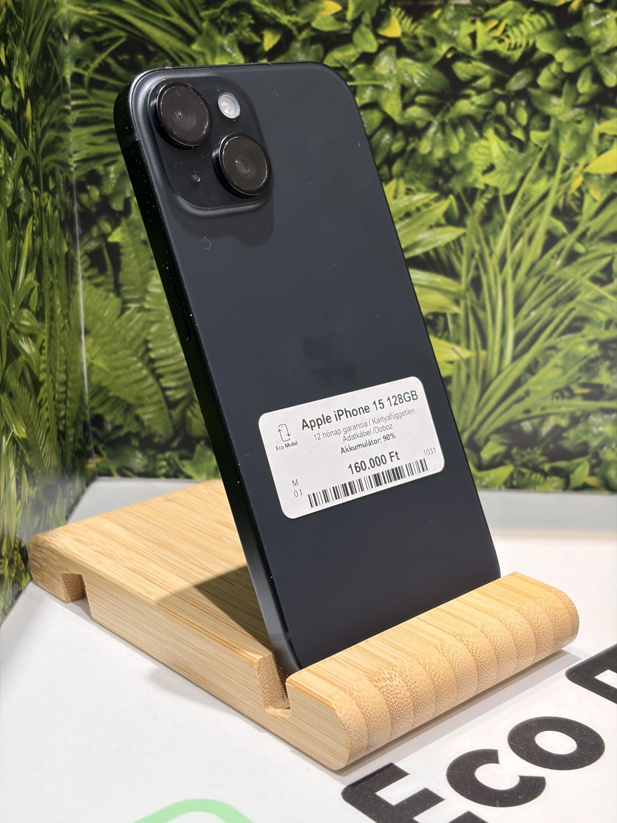 Apple iPhone 15 Kártyafüggetlen 128 GB, 12 hó garancia
