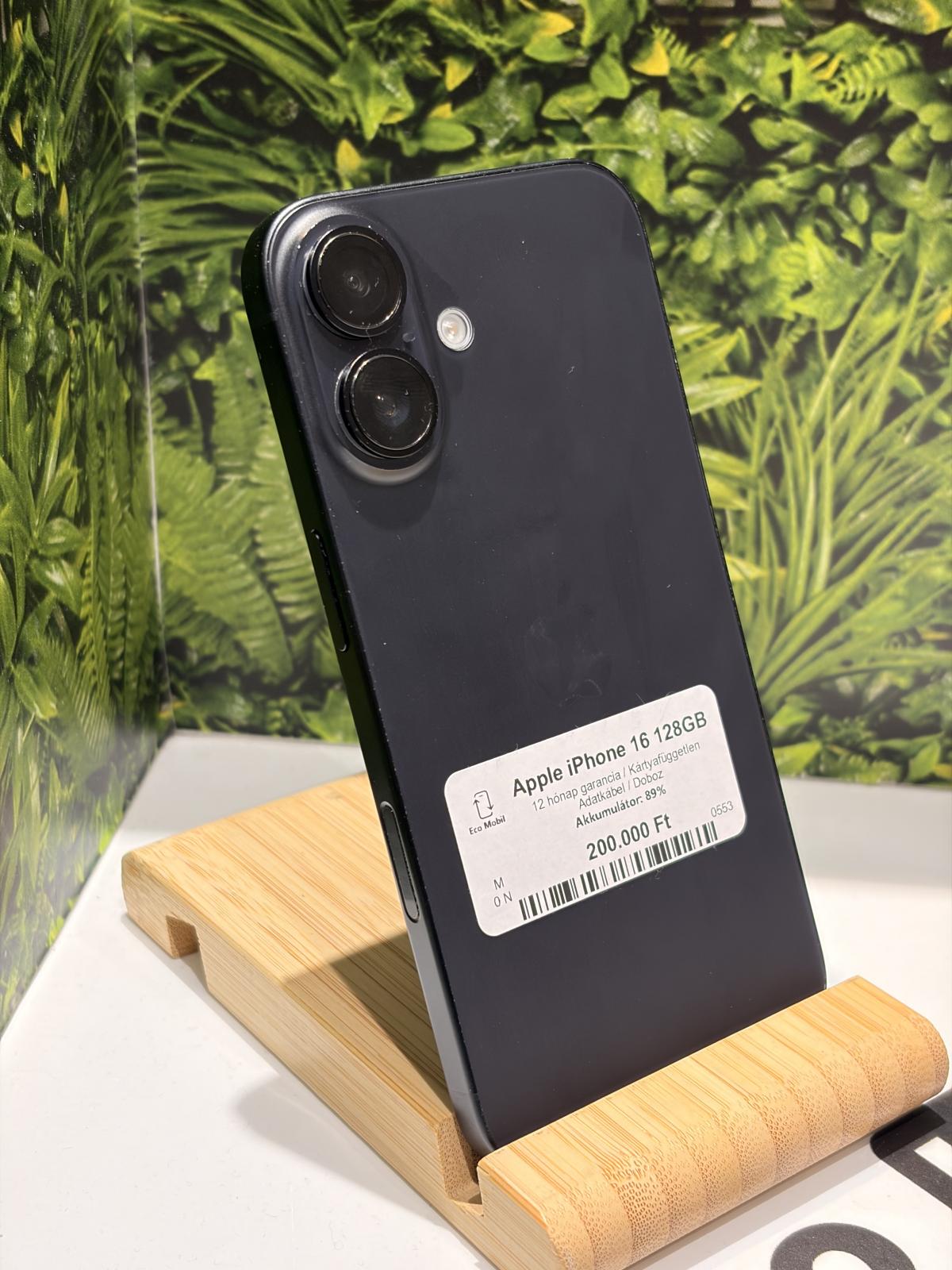 Apple iPhone 16 Kártyafüggetlen 128 GB, 12 hó garancia