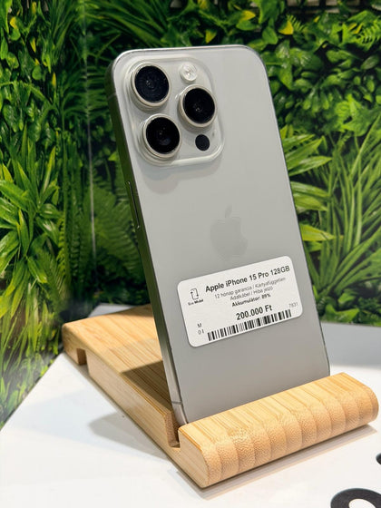 Apple iPhone 15 Pro Kártyafüggetlen 128 GB, 12 hó garancia