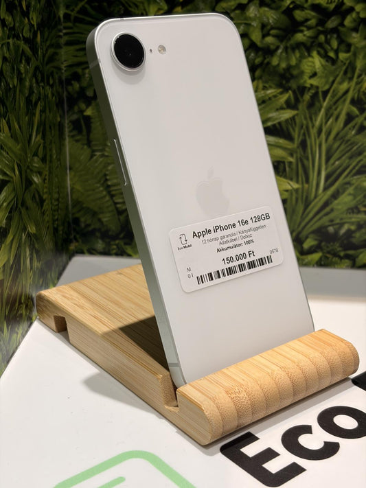 Apple iPhone 16e Kártyafüggetlen 128 GB, 12 hó garancia