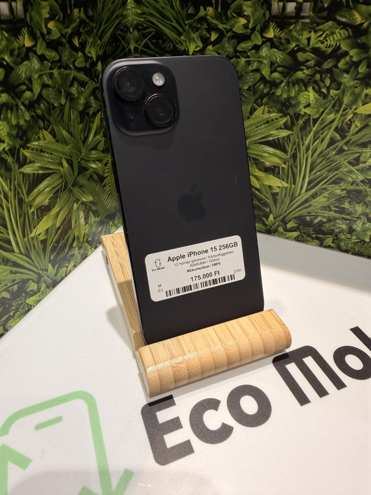 Apple iPhone 15 Kártyafüggetlen 256 GB, 12 hó garancia