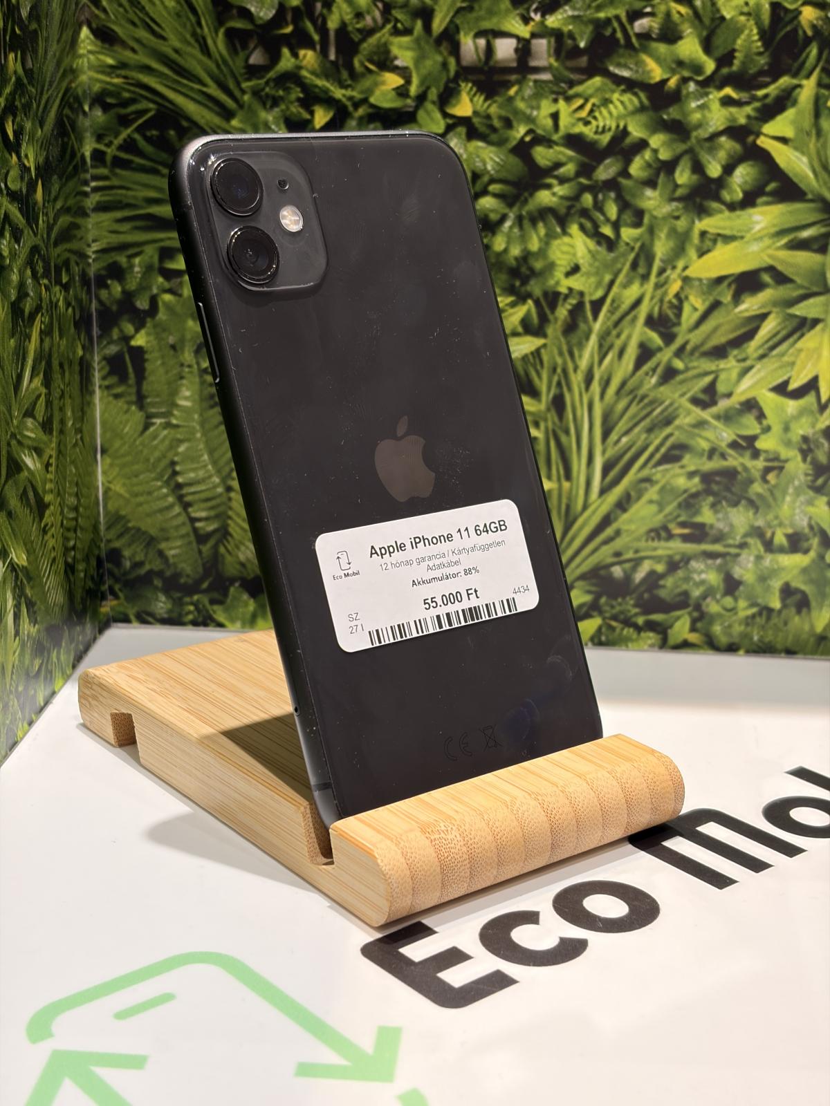 Apple iPhone 11 Kártyafüggetlen 64 GB, 12 hó garancia