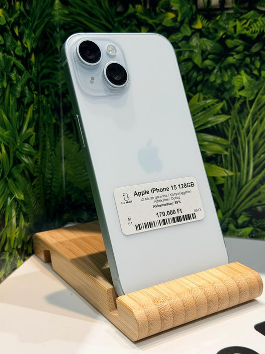 Apple iPhone 15 Kártyafüggetlen 128 GB, 12 hó garancia