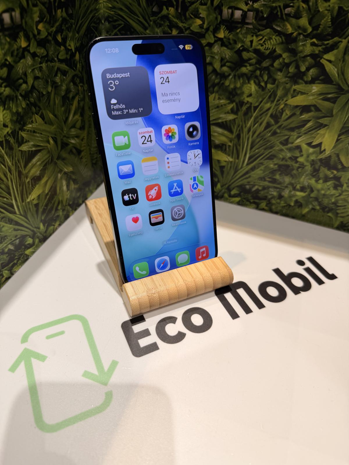 Apple iPhone 15 Pro Max Kártyafüggetlen 256 GB, 12 hó garancia