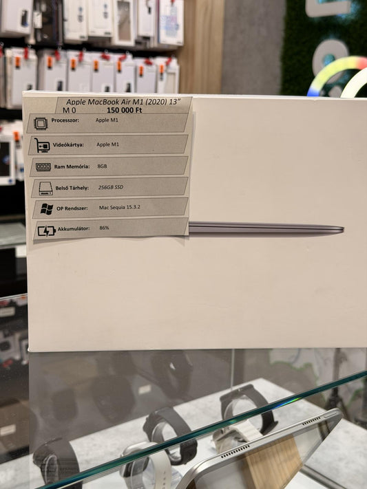 Apple MacBook Air M1 2020 Wi-Fi 256 GB, 12 hó garancia